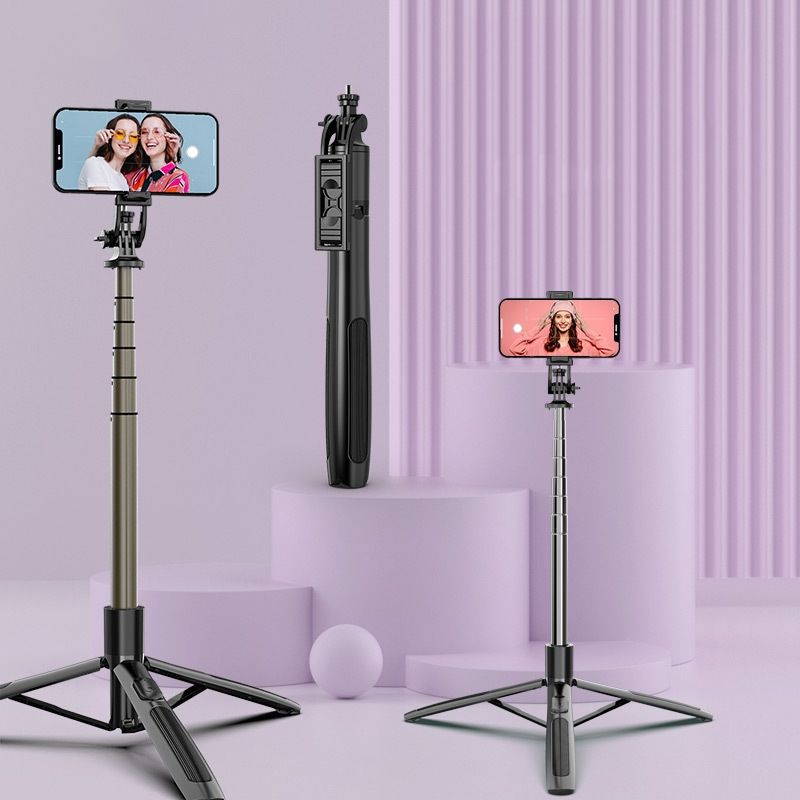 Langaton Bluetooth-selfiekeppi teleskooppikiinnike, tekniset tiedot: Q05 (musta)_voghion.com