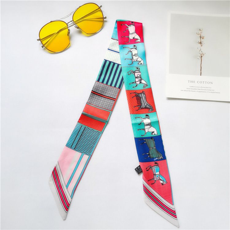 Summer New Product Simulation Silk Mom Gift Women's Binding Bag Small Scarf Ribbon_voghion.com