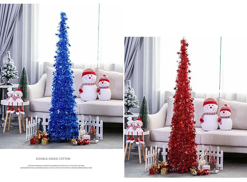 Christmas supplies wool Christmas tree retractable foldable Christmas decoration tree ornament tree_voghion.com