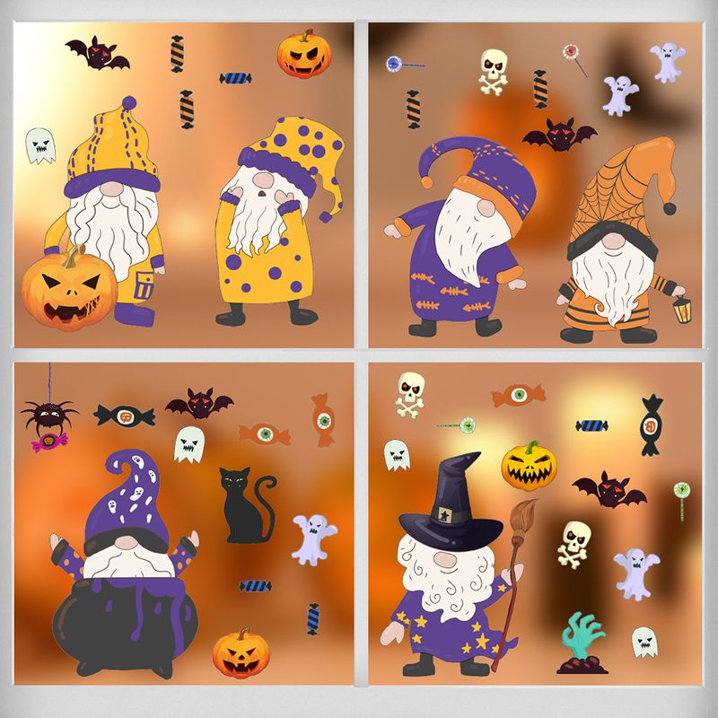 Ove Halloween tök kis ördög kétoldalas matrica ADJ1013 elektrosztatikus anyag fekete fal_voghion.com