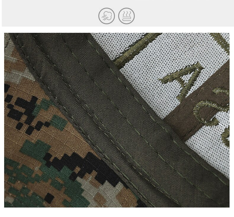 Amerikanische Flagge Camouflage Aufkleber bestickt Baseball Cap Netz Hut Männer Outdoor Klettverschluss Kappe_voghion.com