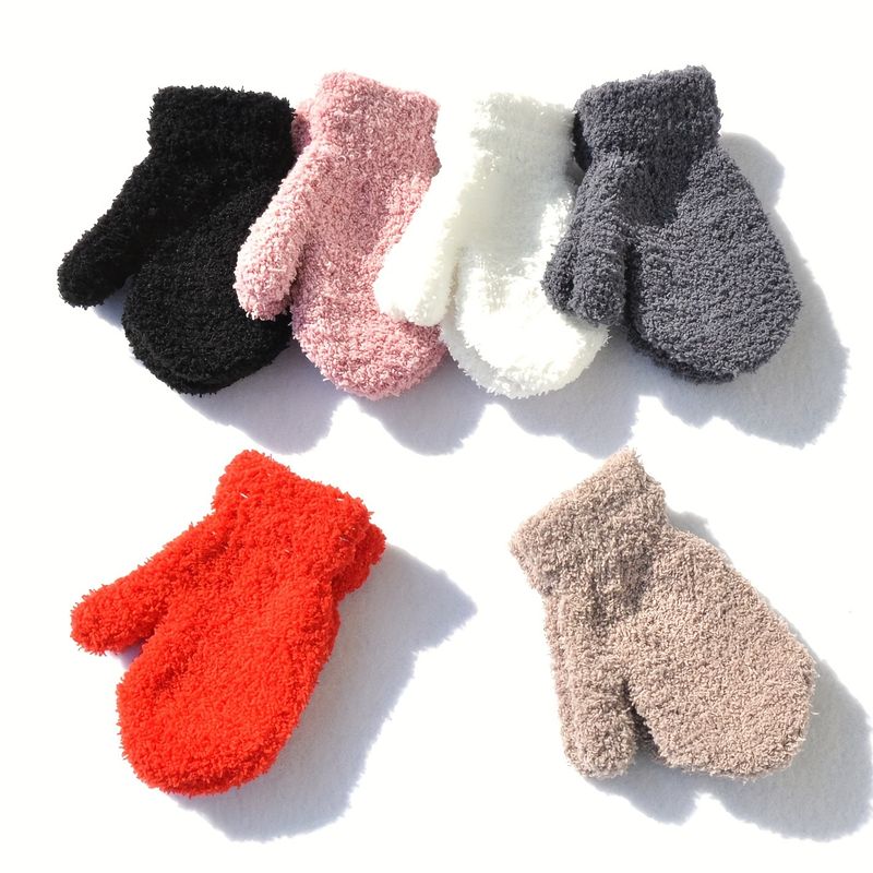 1 pár dětských rukavic, unisex, měkké, pohodlné a snadno použitelné rukavice_voghion.com
