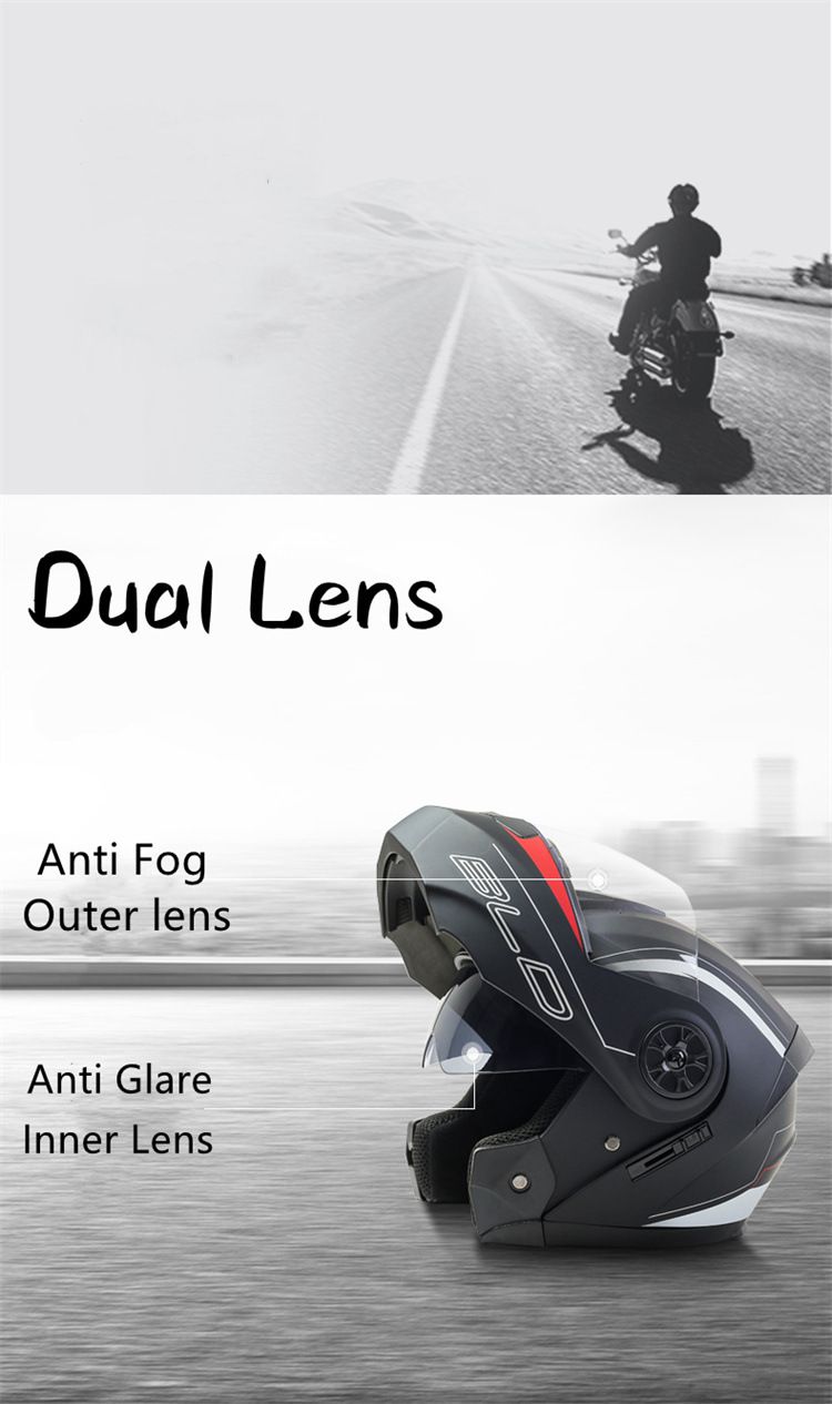 Motorhelm volledige helm dubbele lens onbedekte helm vier seizoenen algemeen rijden halve helm_voghion.com