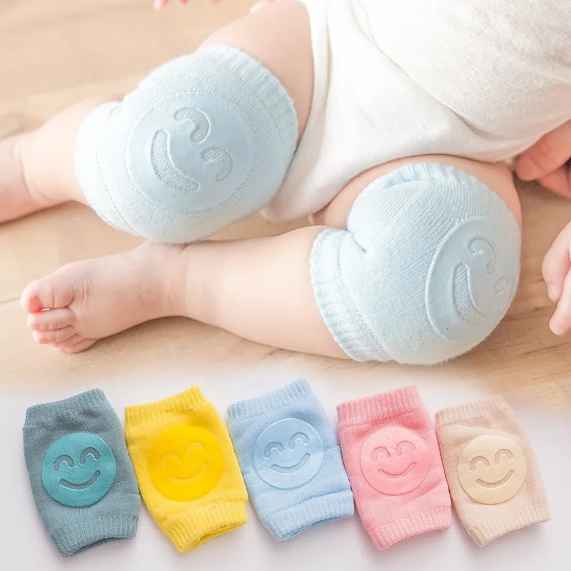 Neigebueren Hierscht Terry Socken Ellbogen Klengkand Krabbelen Puppelchen Kanner Laachend Gesiicht Knéi Schützer_voghion.com