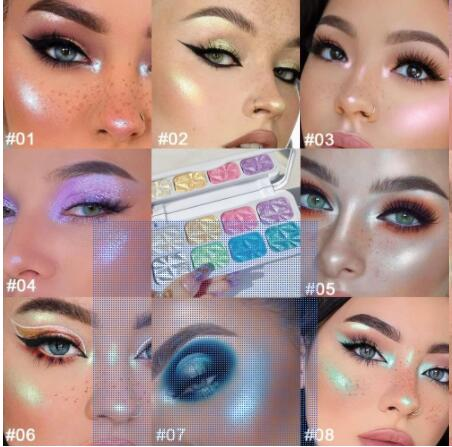 Macaron Chameleon High Disc Polarizing Dazzling 8-fargers avkortet fargeøyenskygge_voghion.com