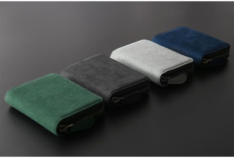 Card bag men's suede leather card clip bag exquisite anti demagnetization multifunctional small card clip ID bag wallet Card holder female_voghion.com