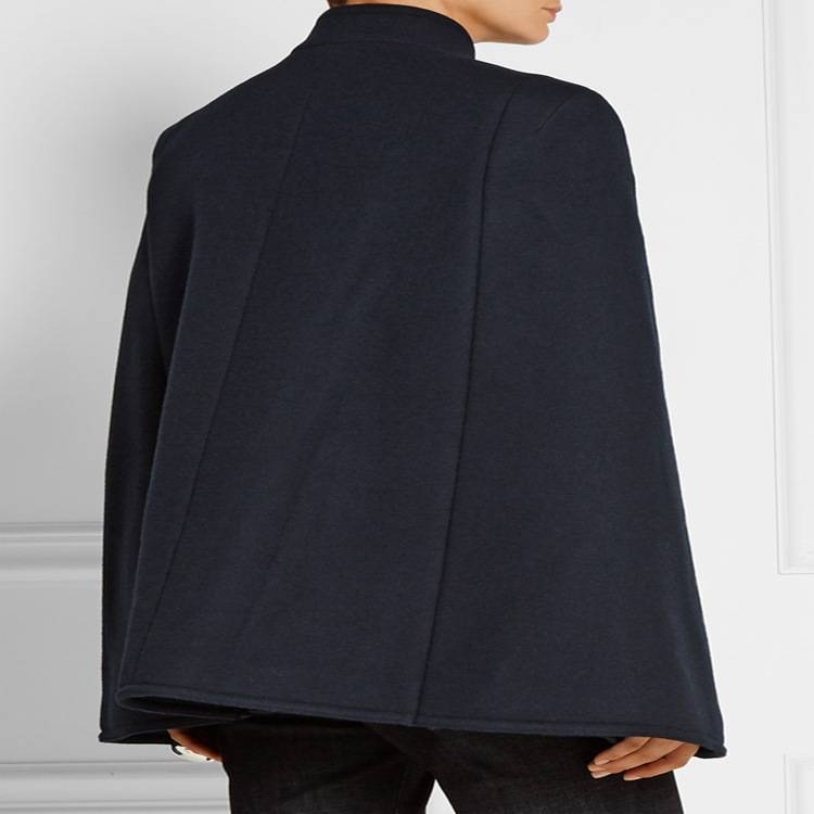 Manteau en laine mi-long pour femme, style militaire polyvalent, à double boutonnage, ample_voghion.com