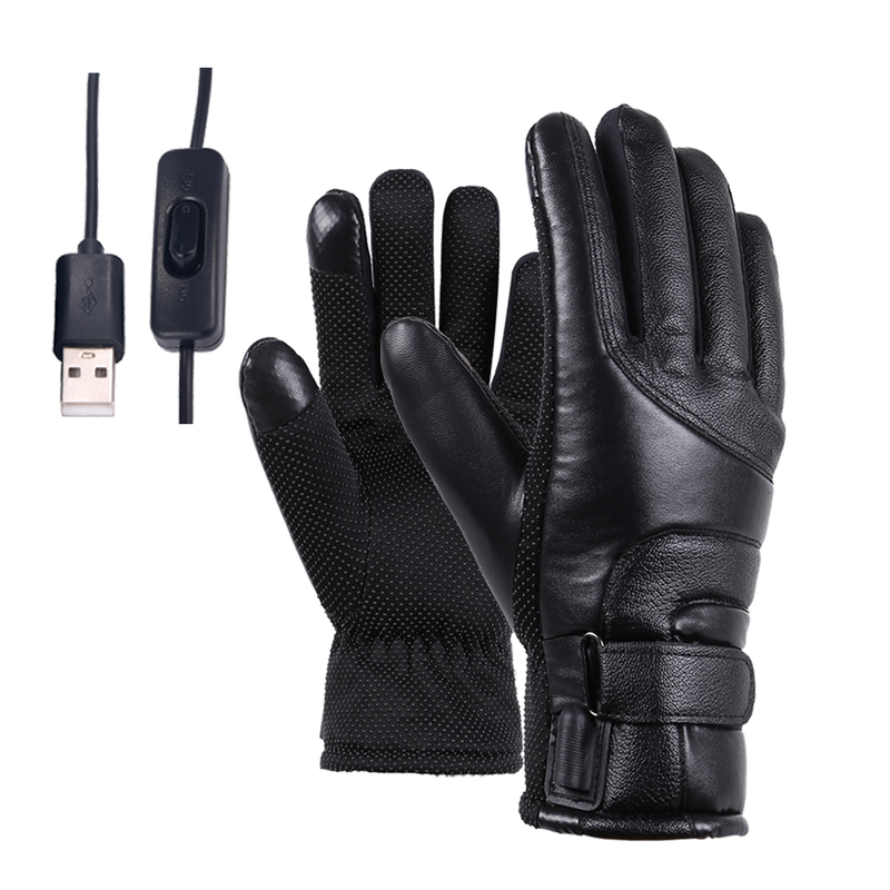 Winter Heated Gloves Unisex Electric Heated Gloves Waterproof Windproof Touch Screen USB Powered Heated Gloves_voghion.com