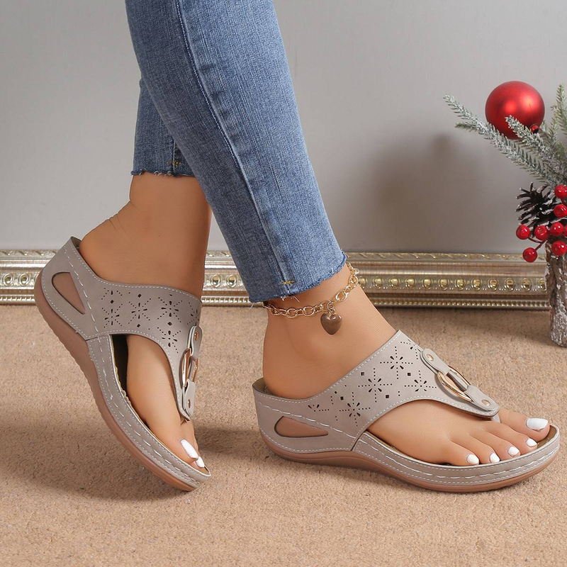 New Women's Clamp-on Wedge Slippers Beach Slippers Casual Fashion Thick Sole_voghion.com