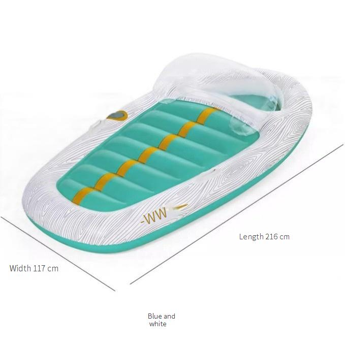 Aufblasbare Schwimmmatte, 3-in-1-Wasserlounge für Pool, See, Strand, unterstützt 2 Erwachsene, 227 kg Tragkraft, schnelltrocknender Stoff_voghion.com