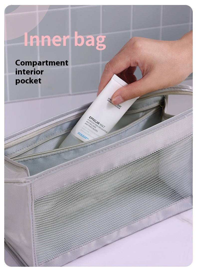Makeup Tools & Accessories New Ins Twill Waterproof Toiletry Bag Thickened Portable Travel Cosmetics Triangle Hand Held Storage Bag_voghion.com