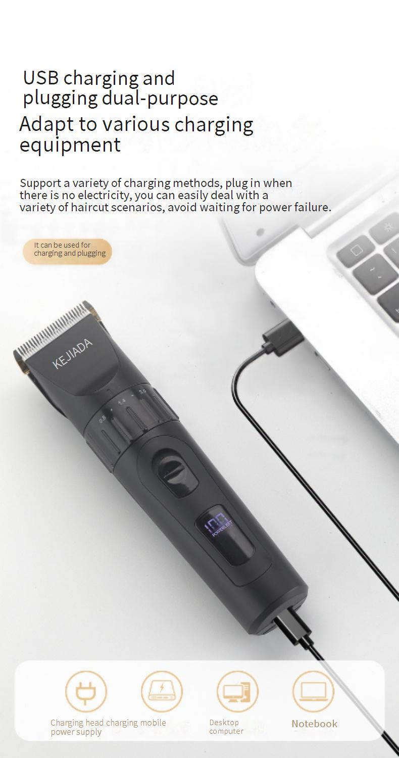 Hair Trimmer Hair Clipper Electric Hair Clipper Rechargeable Hair Clipper Adult Baby Children Electric Razor Home_voghion.com