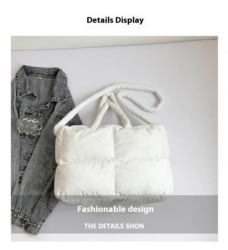 Cotton Bag Down Bag Female Large Capacity Leisure Tote Bag Ladies Commuter Shoulder Bag_voghion.com