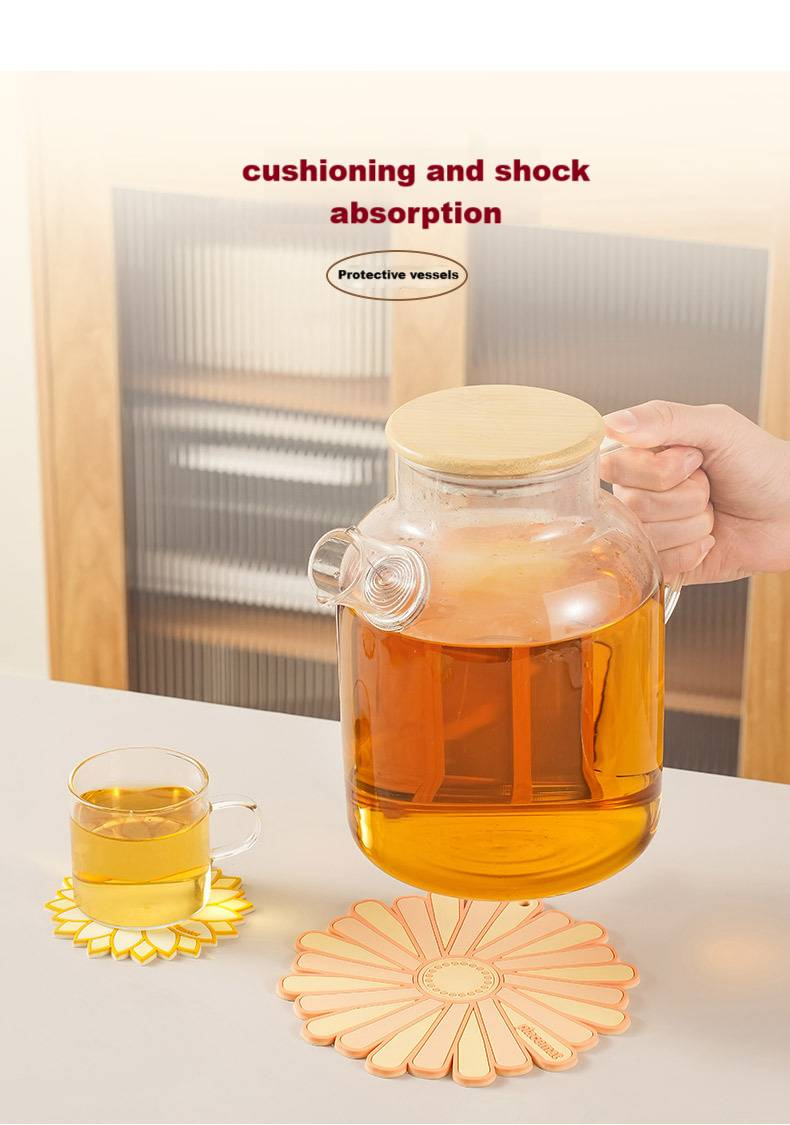 Semplice cuscinetto isolante in PVC per sottobicchieri, cuscinetto isolante in gomma morbida per tavolo da pranzo, sottopentola resistente al calore e resistente al calore, sottociotola_voghion.com