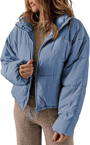 Women's Winter Fashion Coat - European Style Casual Jacket With Pockets, Warm Polyester Filling, Classic Stand Collar, Streetwear Outerwear_voghion.com