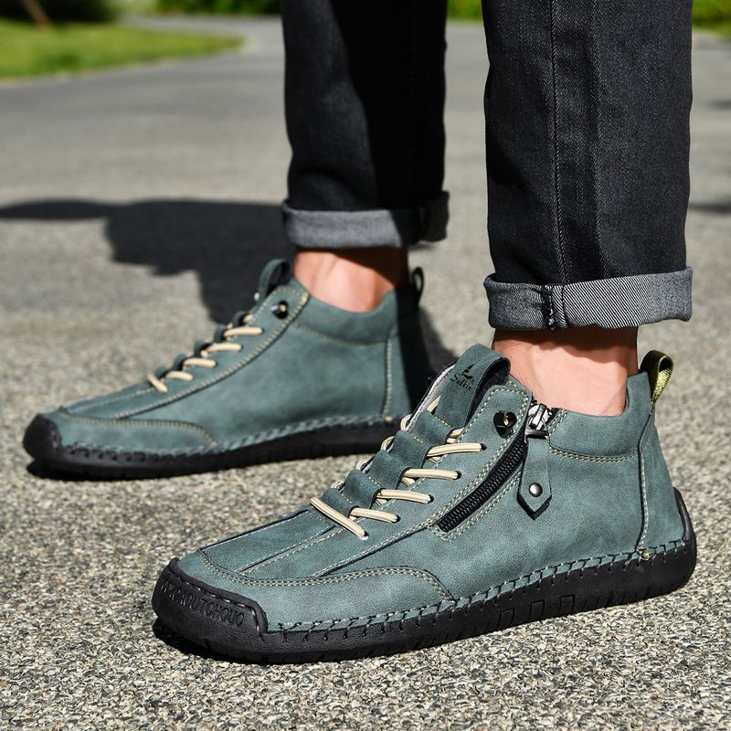 1821 Polyurethane Men's Martin Casual Boots Dark Green, Choose Size And Tell Seller_voghion.com