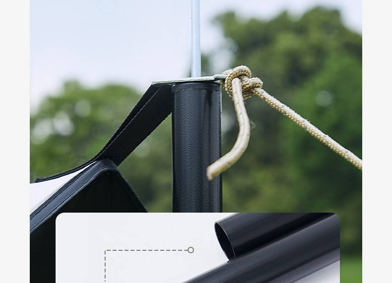 KK Tree Heavy-Duty Camping Canopy Tent – 4x3m Windproof & Waterproof Sun Shelter, UV50+ Black Vinyl Coated Awning For Outdoor Adventures_voghion.com