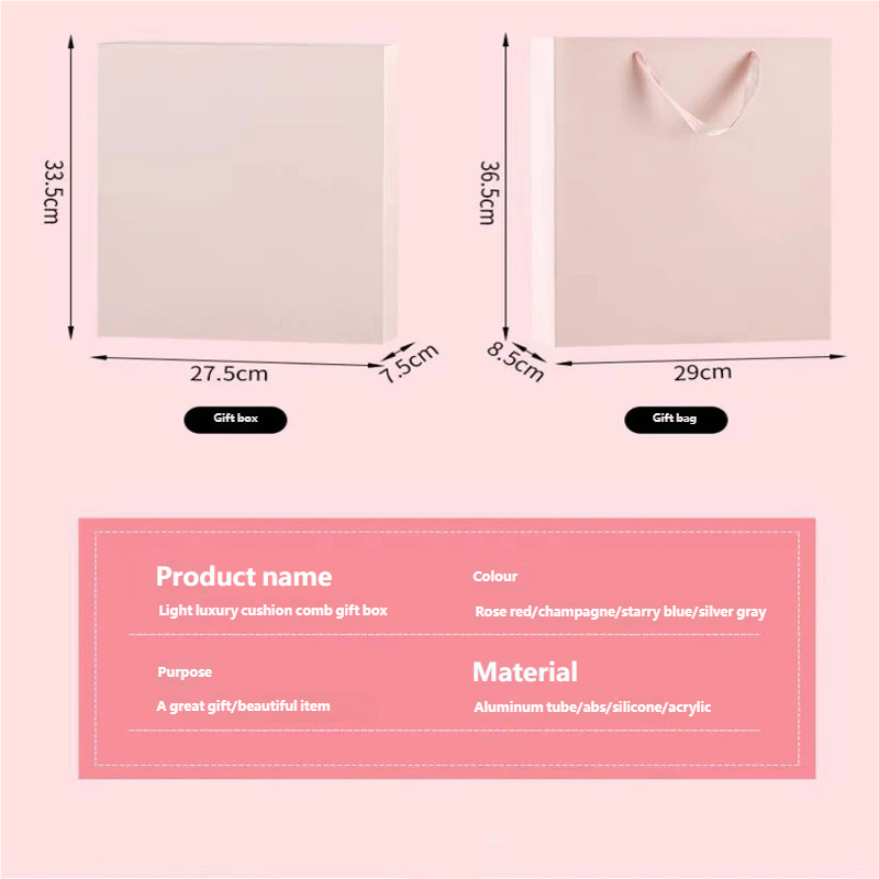 Pettine con cuscino d'aria, pettine massaggiante antistatico, pettine per capelli lunghi, pettine per lo styling dei capelli, set di pettini con airbag, massaggio con airbag per capelli morbidi_voghion.com