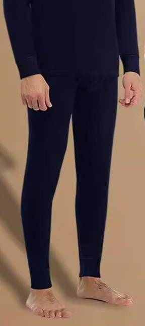 Men's Clothing Trade Men's Thermal Underwear Set, Gold Fleece Lined And Thickened Long Sleeved T Shirt And Trousers Set_voghion.com