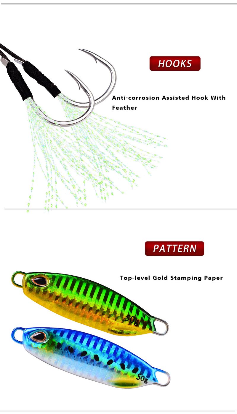 Esca per la pesca a lancio lungo, affondamento, simulazione dura, 10 colori, esca per pesci in piombo, piastra in ferro, attrezzatura da pesca a jigging lento_voghion.com