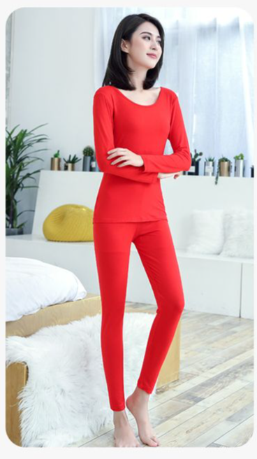 Conjunto térmico feminino Pure, fino, slim fit, plus size, camada de base, suéter, elástico, algodão, roupa íntima quente_voghion.com