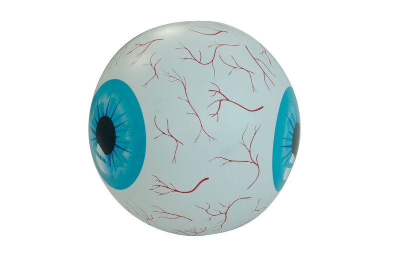 PVC Inflatable LED Eyeball, Halloween Glowing Ball Decoration With Bloodshot Effect, Horror Party Prop_voghion.com