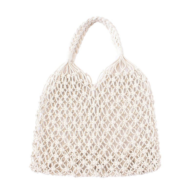 Sac en paille à bandoulière simple pour femme, style coréen, tissé, chic, résille, tendance, simple_voghion.com