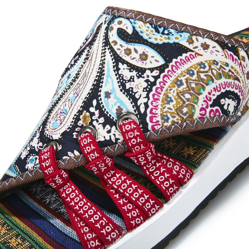 Hausschuhe im Sommer, rutschfest, One-Word-Slipper, China-Chic Outdoor, Cool, Trawl, Red Ins, Strandschuhe, Herrenschuhe_voghion.com