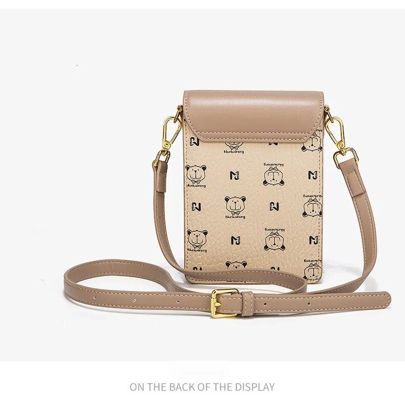 Cross body for women 2024 new trendy and niche high-end single shoulder small square versatile printed mobile phone mini_voghion.com