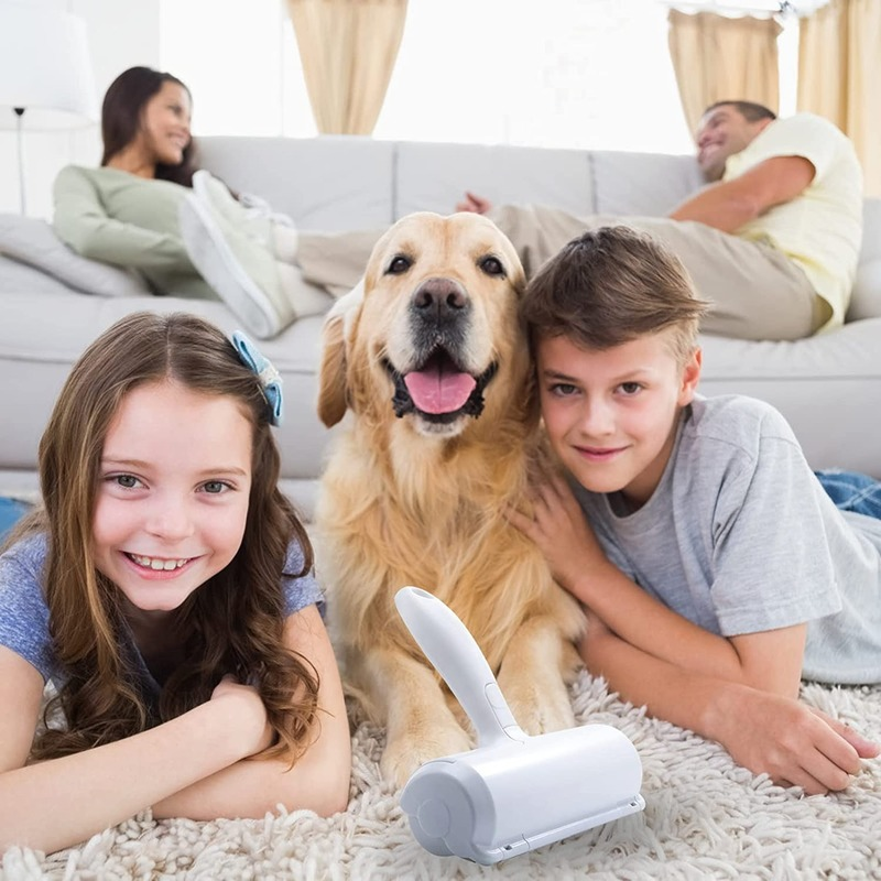 Spazzole per la rimozione dei peli di animali domestici Rullo a 2 vie Rimozione dei peli di cane e gatto Spazzola per la pulizia dei tappeti Spazzole per la pulizia dei tappeti_voghion.com