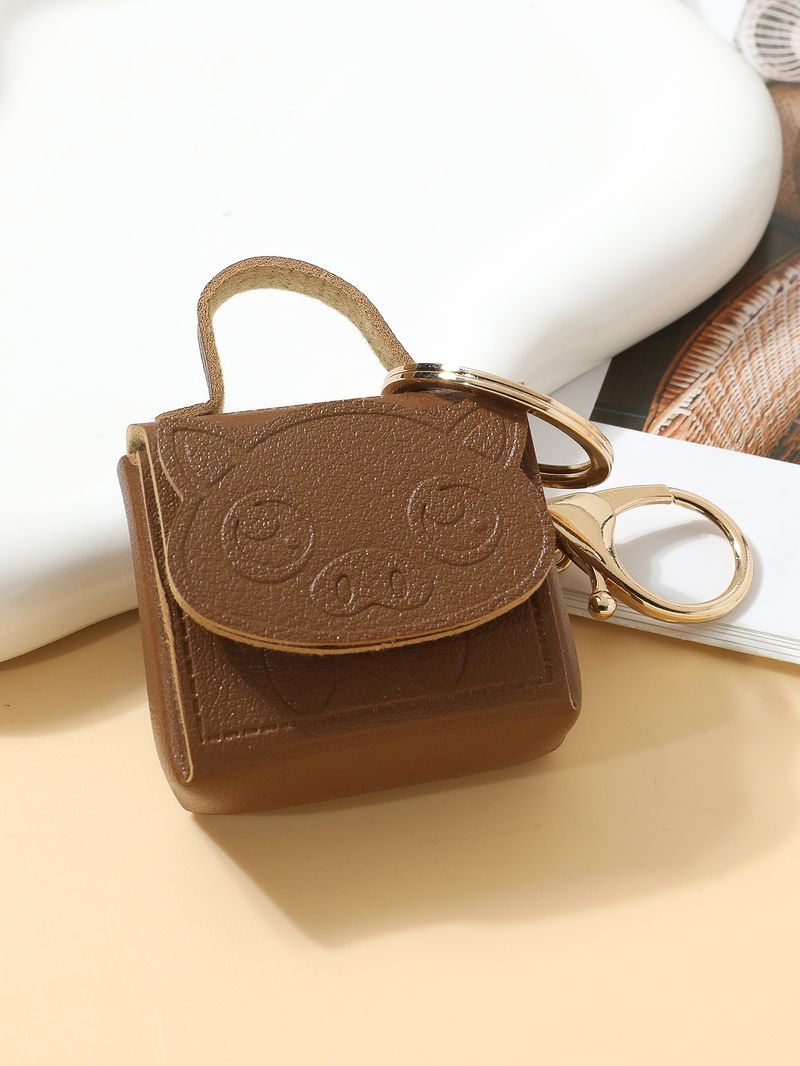 Portachiavi in pelle PU con ciondolo per borsa, portachiavi creativo e semplice, per uomo e donna, in pelle, universale, in metallo_voghion.com