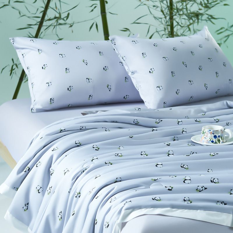 Panda Lenzing Tencel Air Conditioning Quilt Light Luxury Summer Quilt_voghion.com