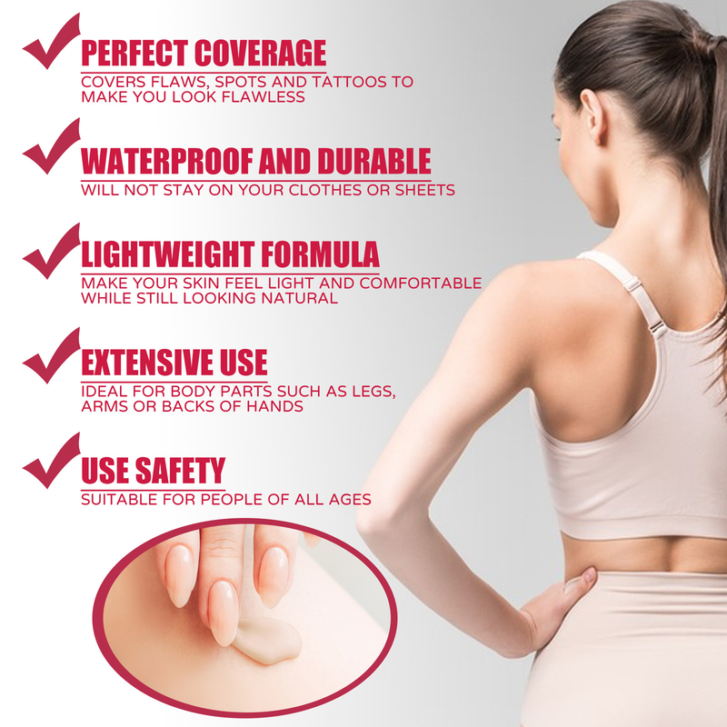 EELHOE Fondotinta liquido corpo Copre macchie cutanee, difetti del tatuaggio, idratazione naturale, trucco duraturo_voghion.com