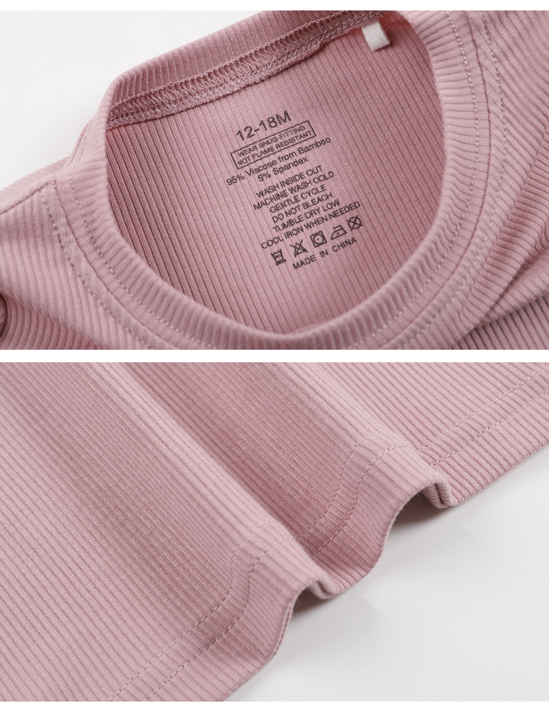 Børnetøj Bambusfiber Baby Forår og Efterår Pyjamassæt Undertøj Hjemmetøj Long Johns basetøj_voghion.com