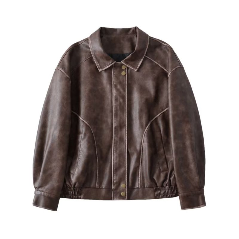 Autunno/inverno Nuovo abbigliamento da donna, giacca in pelle larga, resistente al lavaggio e all'acqua, W223319_voghion.com