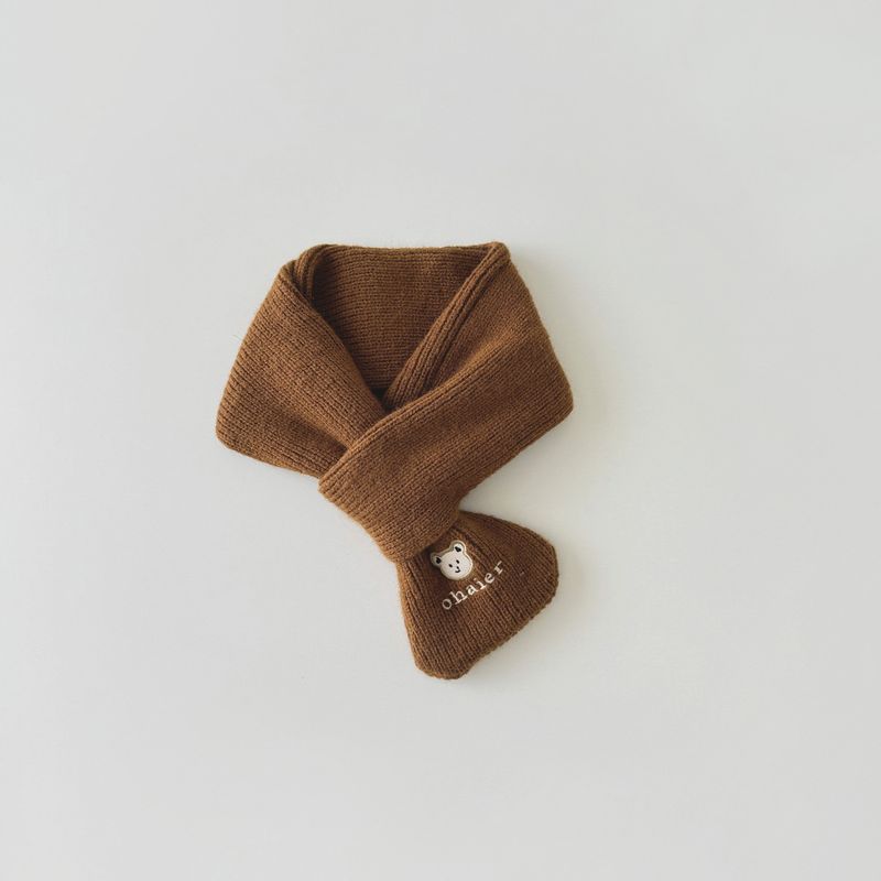 Sciarpa per bambini Instagram simpatico orso super carino bavaglino caldo lavorato a maglia set collo neonato_voghion.com