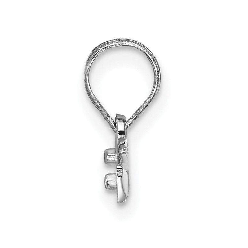 14kw Large Brushed Diamond Cut Number Top Charm_voghion.com