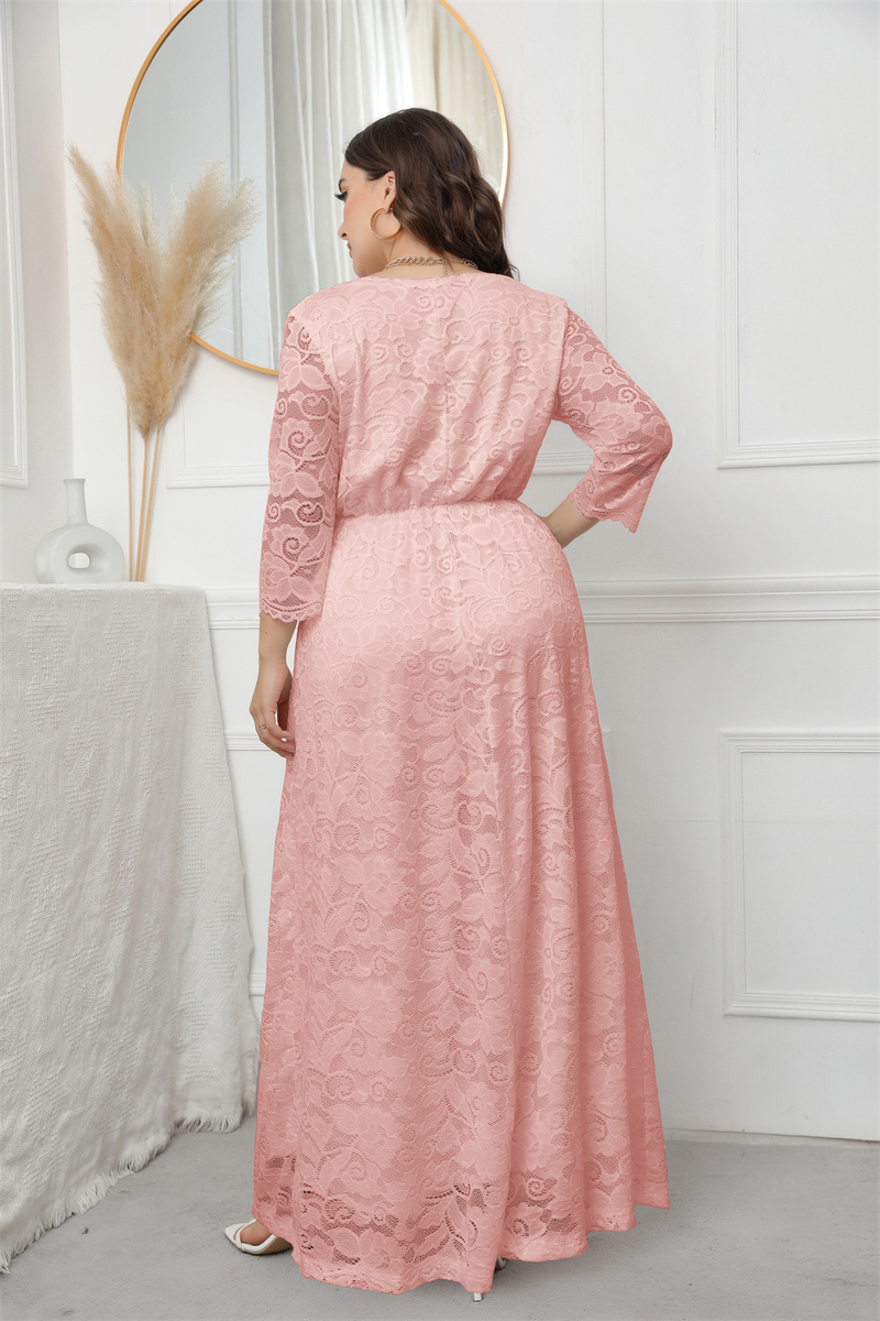 2023-as tavaszi/nyári női új csipke ruha, hosszú estélyi ruha, plus size ruhák_voghion.com