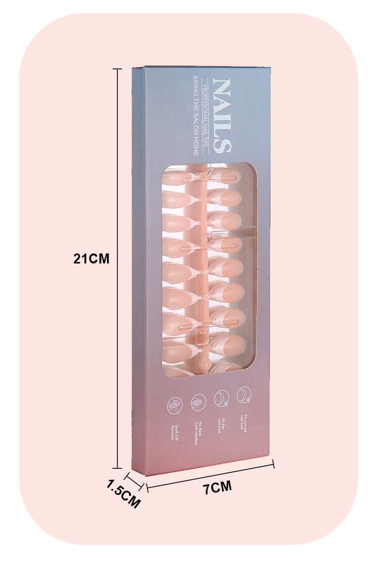 Beauty Health Nail Sheet Buitenlandse handel Nagels Franse Nail Sheet Nagelpatch Korte amandel Nagel Sheet Doos 150_voghion.com