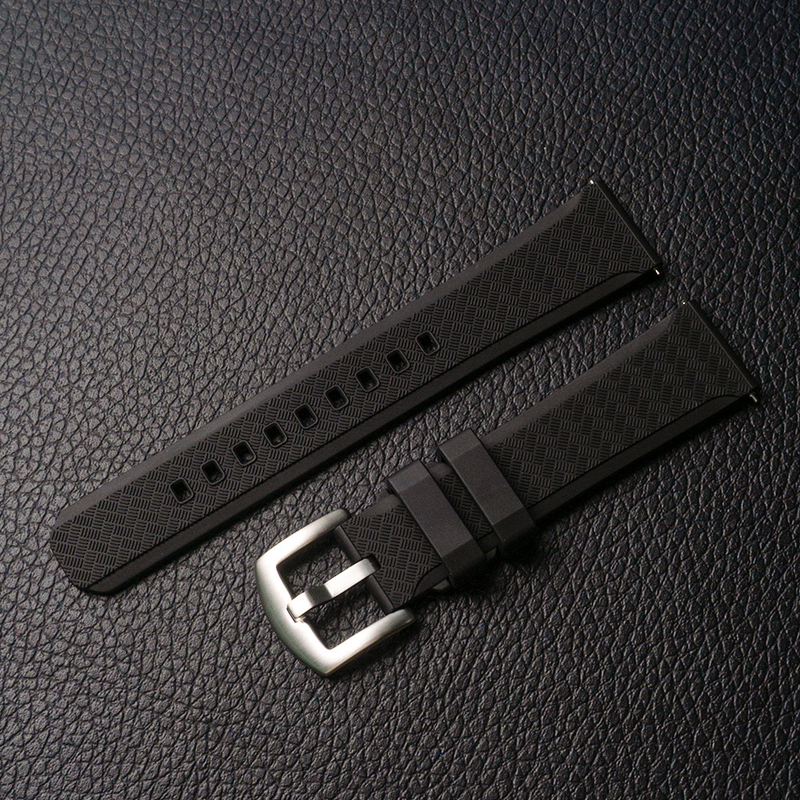 Óraszíjak Fekete Vízszellem Karkötő Zöld Vízszellem Gumiszíj Pilot Fluoro Gumiszíj 20 mm_voghion.com