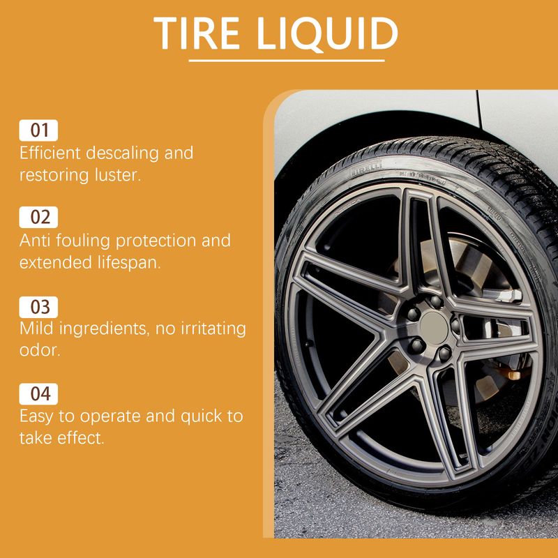 Homonth Automobile Tire Cleaner, Automobile Tire Cleaning Decontamination And Descaling New Tire Cleaning Agent_voghion.com