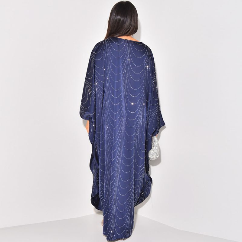 Women's Clothing Modest Spring And Summer New Women's Fashion Loose Hot Diamond Robe Dress_voghion.com