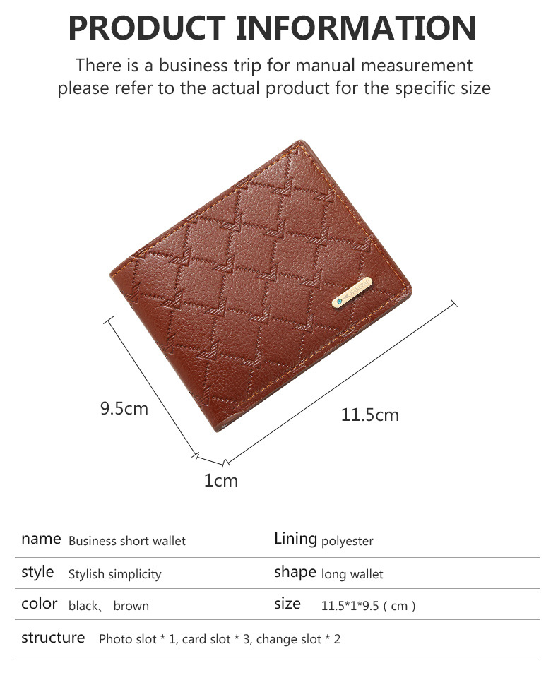 Men's Wallet & Card Cases Pu coin wallet card holder men's wallet short_voghion.com