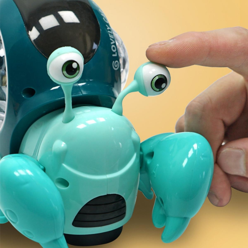 Children Toys Crawling Crab Walking Dancing Electronic Pets Robo Hermit Crab Snail Glowing With Music Light Baby Toddler Toy(1pcs)_voghion.com