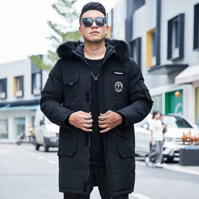 Herrenbekleidung Mantel Jacke extra große Größe mittlerer und langer Wintermantel_voghion.com