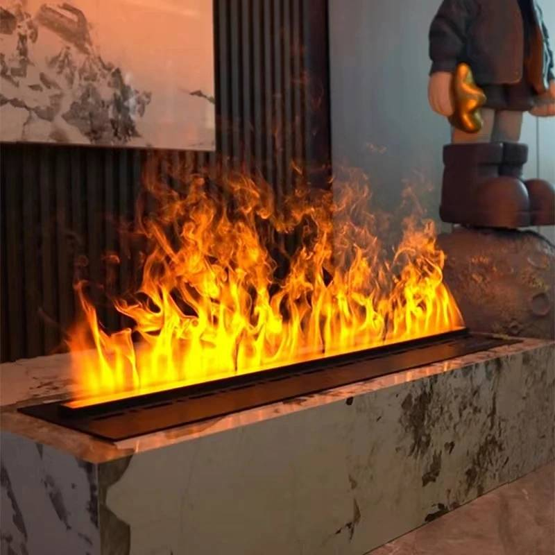 New 3D Realistic Flame Water Vapor Fireplace Humidifier, 5-year Warranty, Silent Water Mist, Automatic Drainage, Steam Fireplace_voghion.com