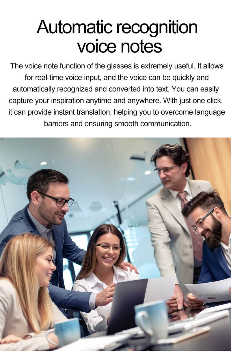 W100B Smart Glasses: HD AR Display, 10Hr Battery & Voice Control - Premium WearableTech For Professionals_voghion.com