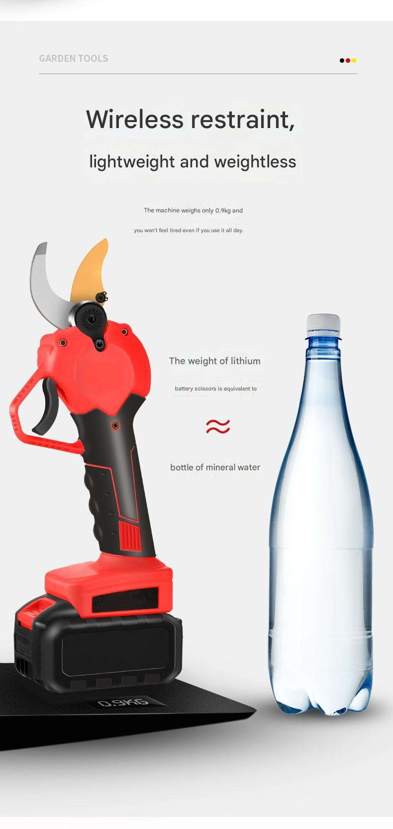 Electric Scissors Fruit Tree Pruning Shears Rechargeable Powerful Wireless Lithium Battery Garden Tools Thick Branch Special Gardening Pruning Shears_voghion.com
