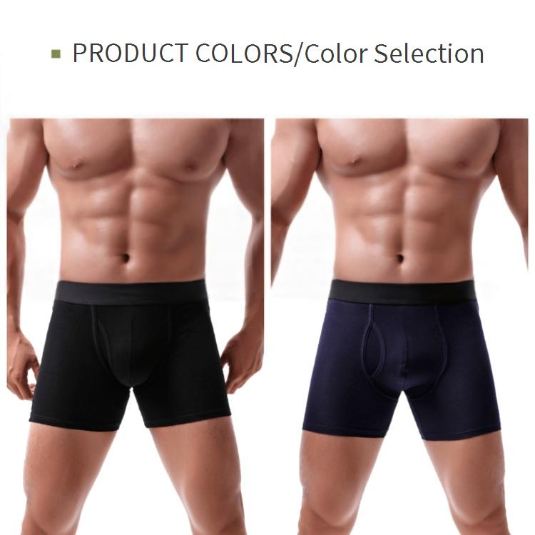 Intimo da uomo in puro cotone, boxer sportivi con apertura laterale, pantaloncini da uomo traspiranti convessi a U_voghion.com