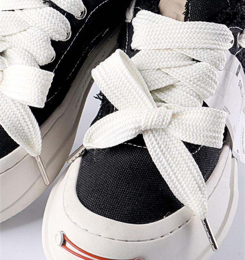 Lacci per scarpe Wild Elephant con sorriso aperto, lacci per scarpe bianchi, lacci per scarpe rosa larghi, lacci per scarpe piatti, un paio di lacci larghi da 2 cm_voghion.com